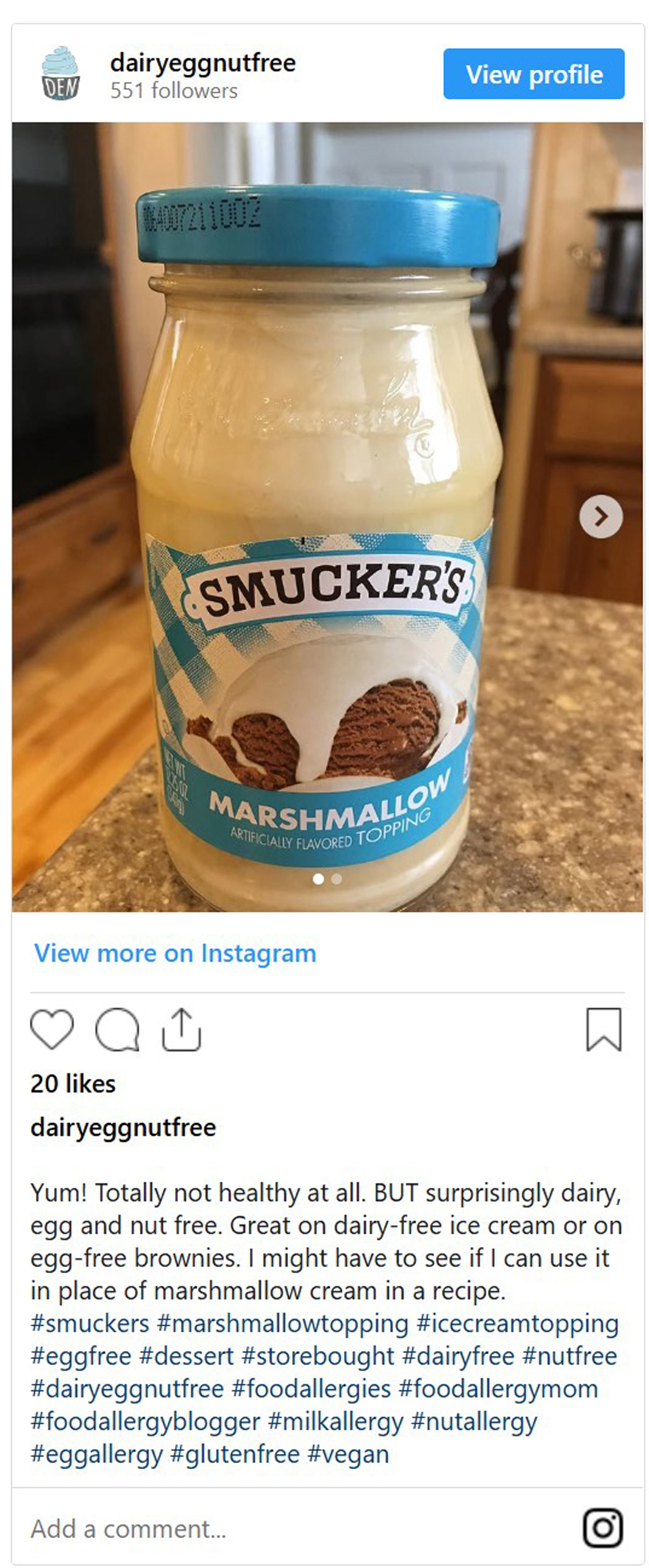 Smucker’s Marshmallow topping