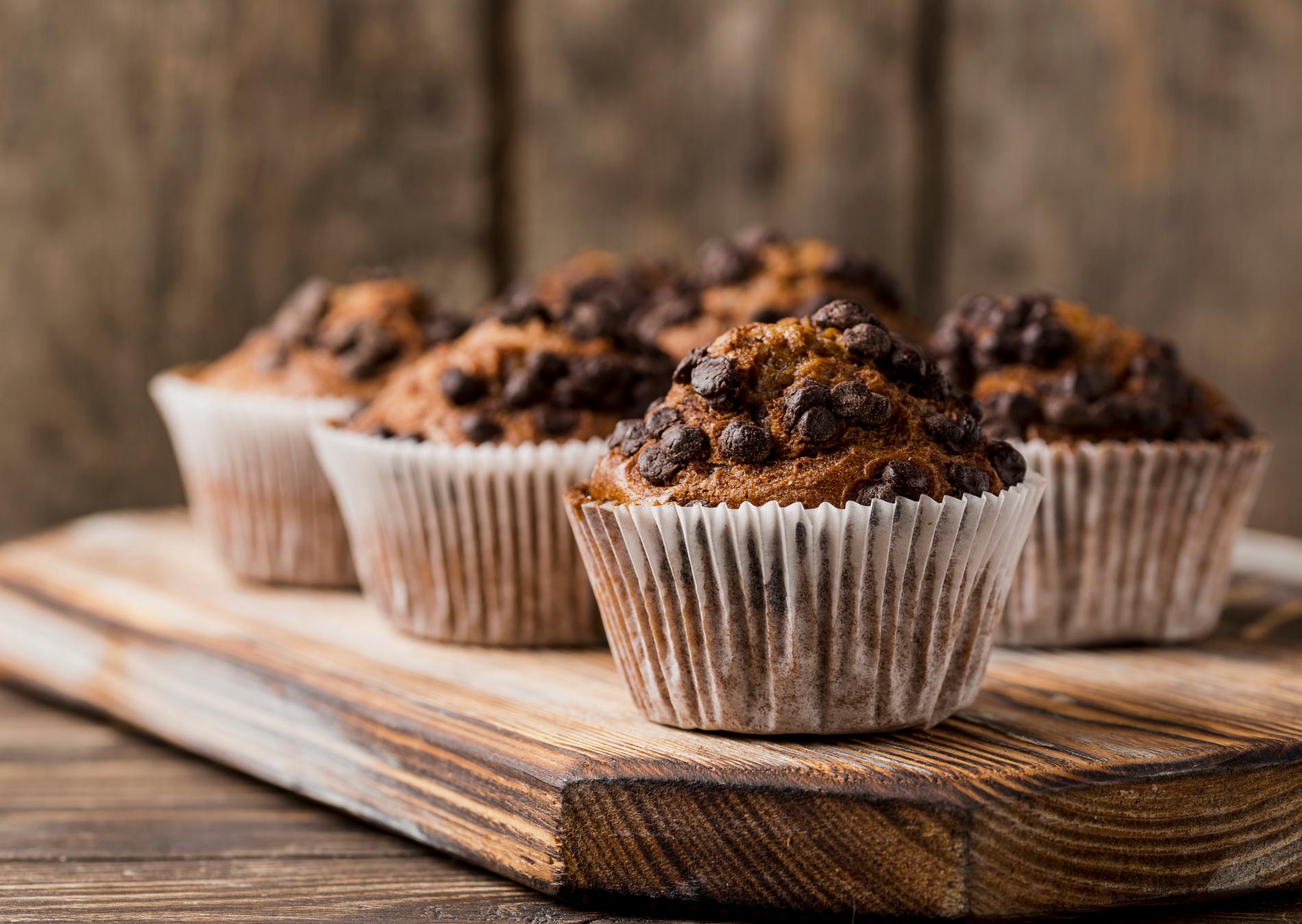 banana muffins with chocolate chips