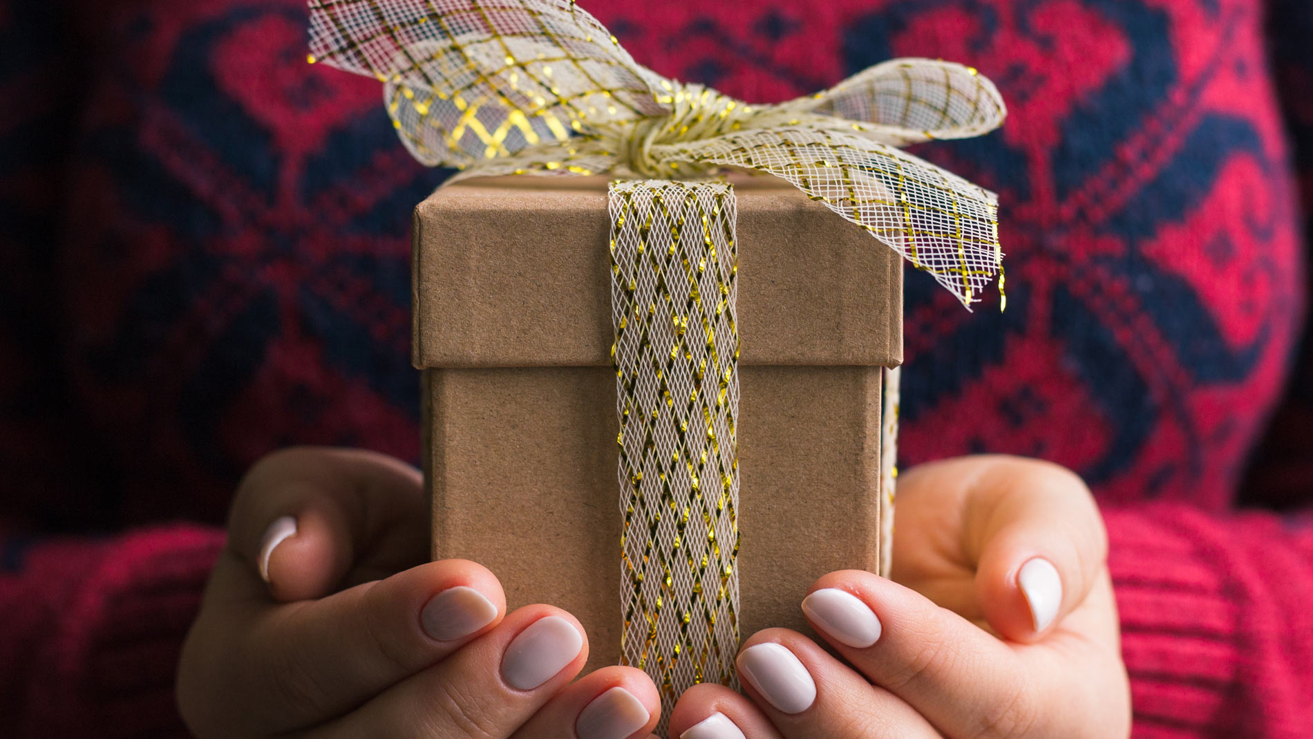 hands holding a gift box