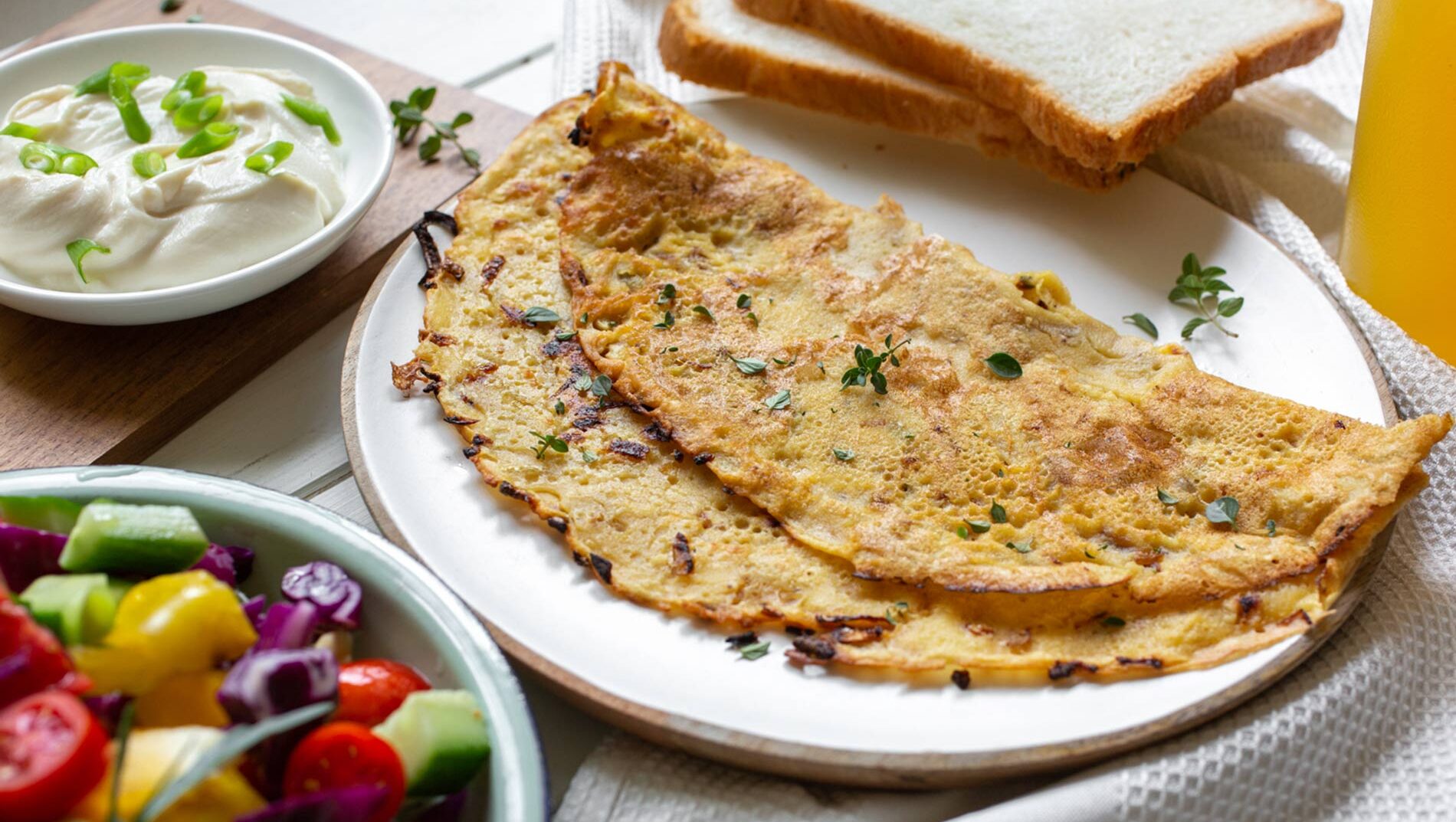 vegan chickpea flour omelette