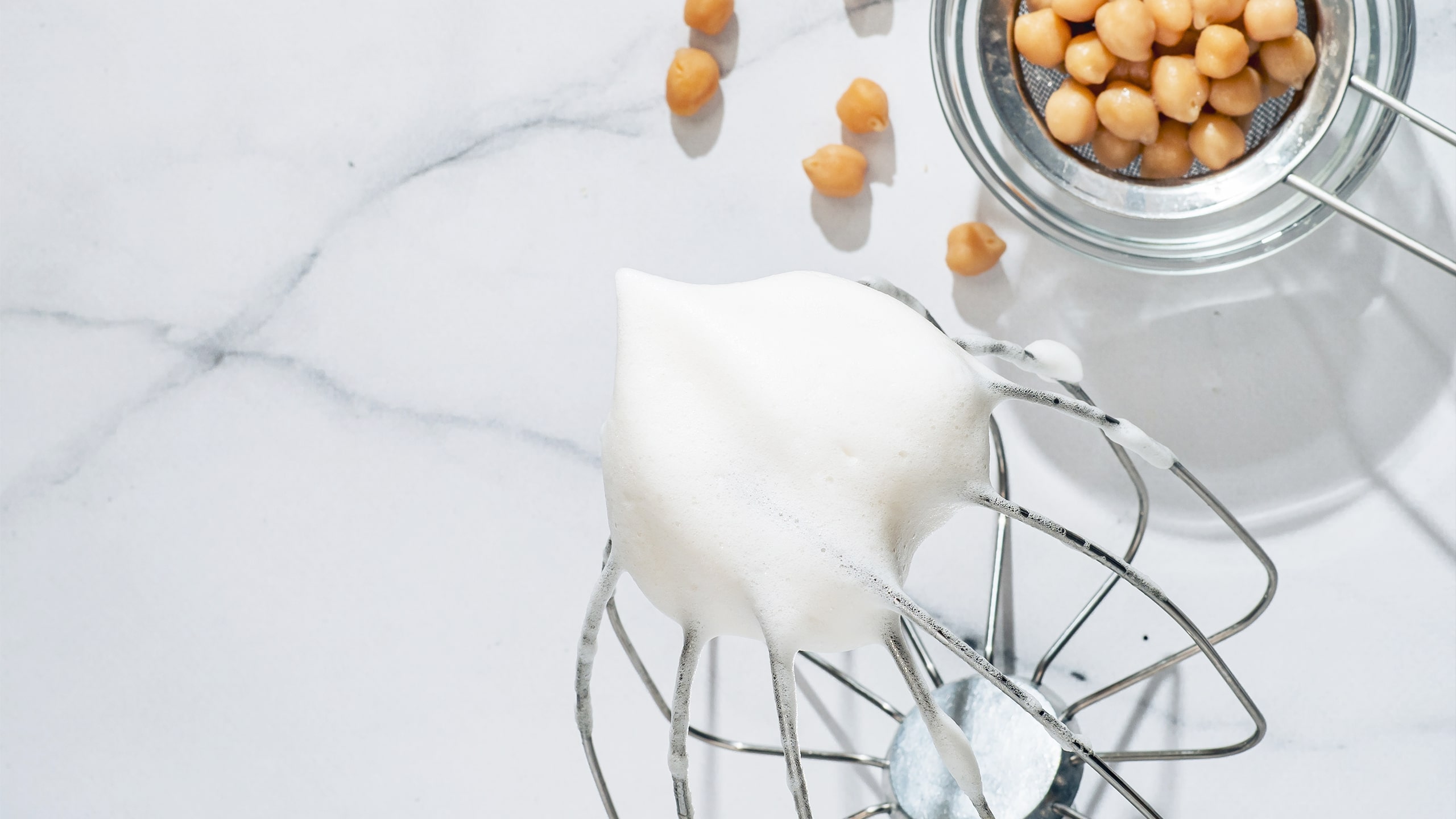 Aquafaba on a mixer's beater