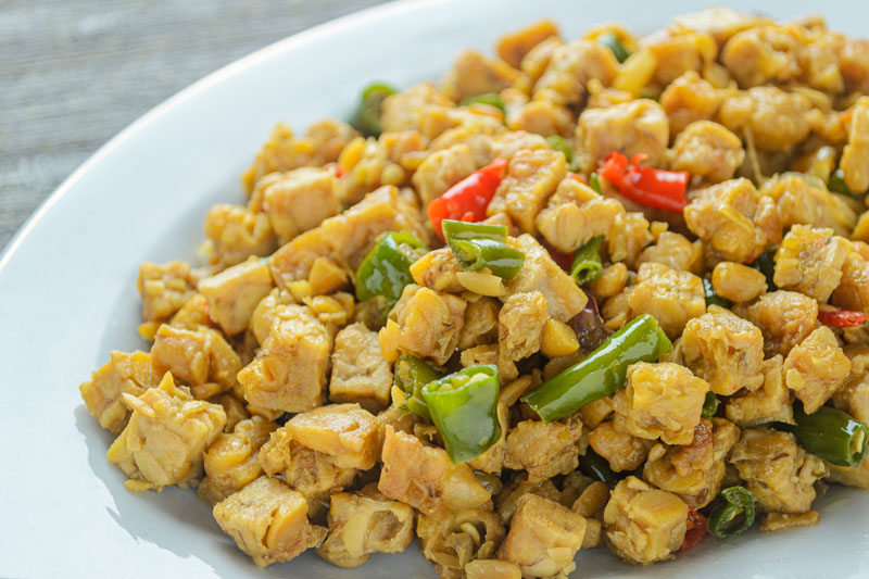 mexican egg-style tempeh with veggies