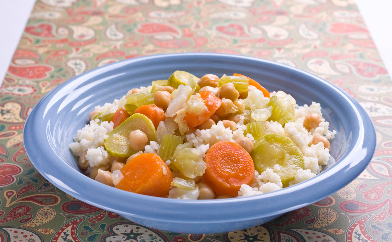 a bowl of couscous with vegetables