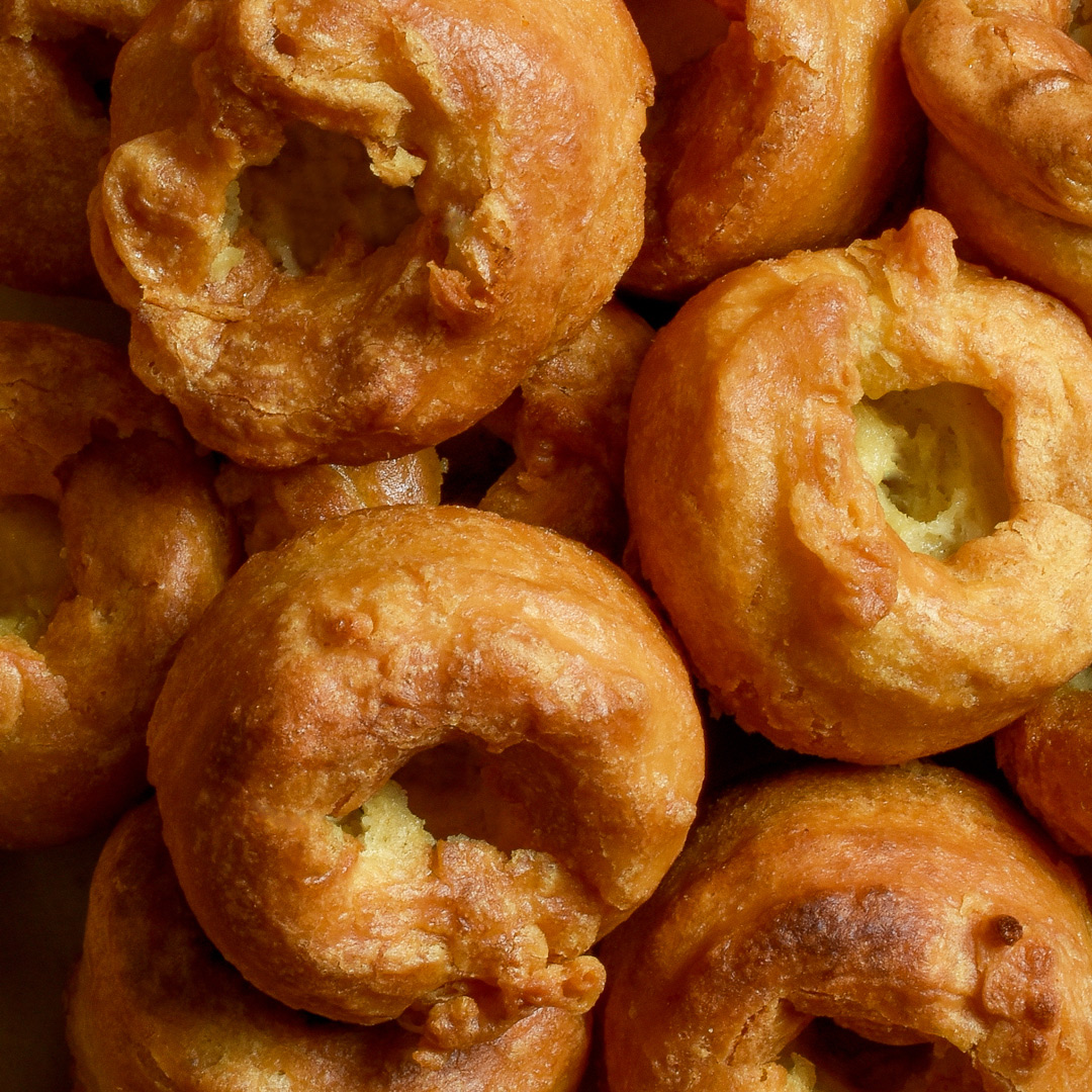 close up photo on home made vegan yorkshire puddings