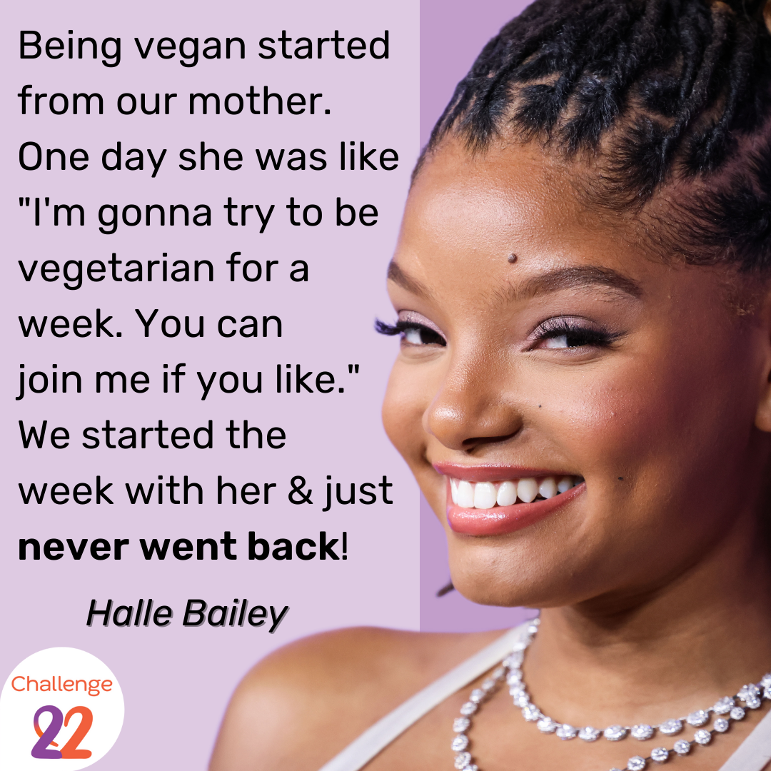 a photo and a quote by Halle Bailey