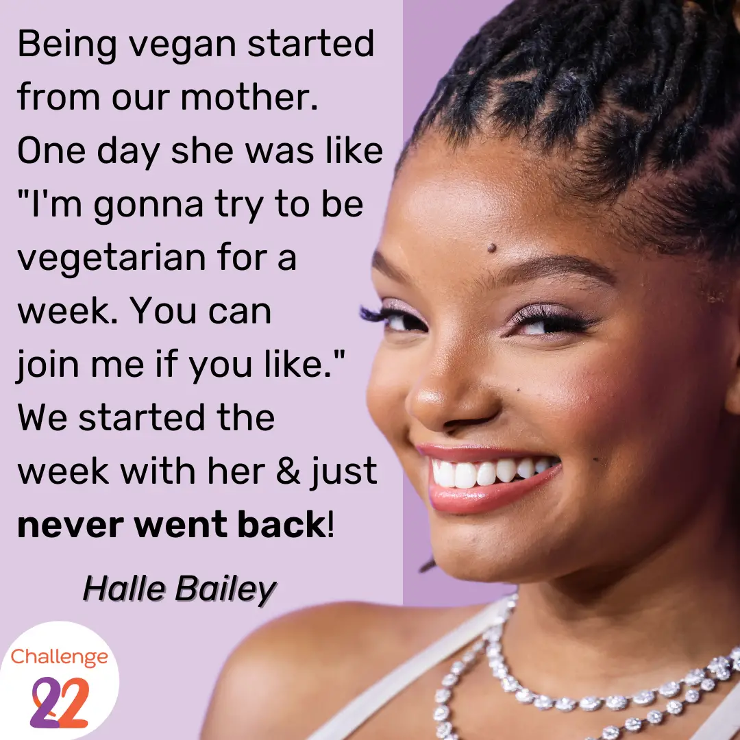 a photo and a quote by Halle Bailey